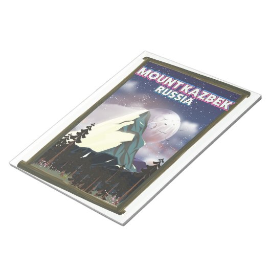 Mount Kazbek Russische reisposter. Notitieblok (Schuin)