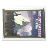 Mount Kazbek Russische reisposter. Notitieblok (Voorkant)