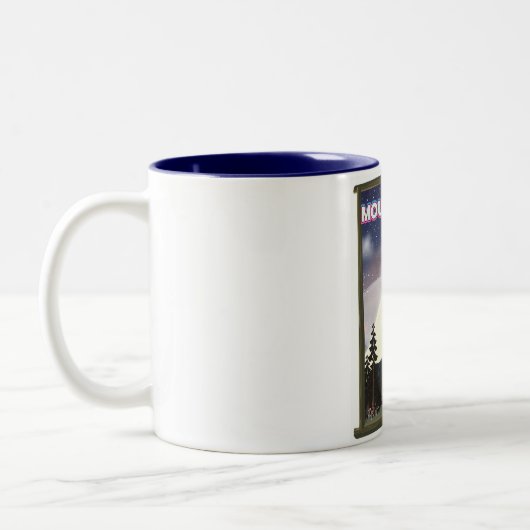 Mount Kazbek Russische reisposter. Tweekleurige Koffiemok (Links)