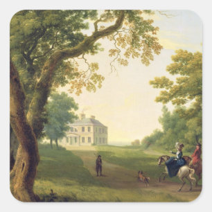 Mount Kennedy, County Wicklow, Ierland, 1785 (olie Vierkante Sticker
