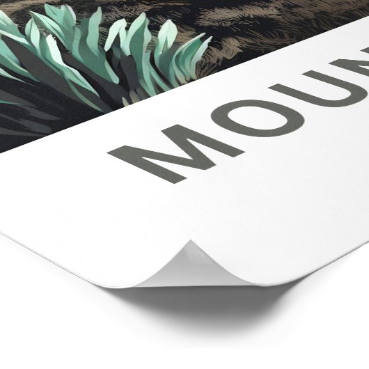 Mount Kenya Afrika Reisprint Poster (Hoek)