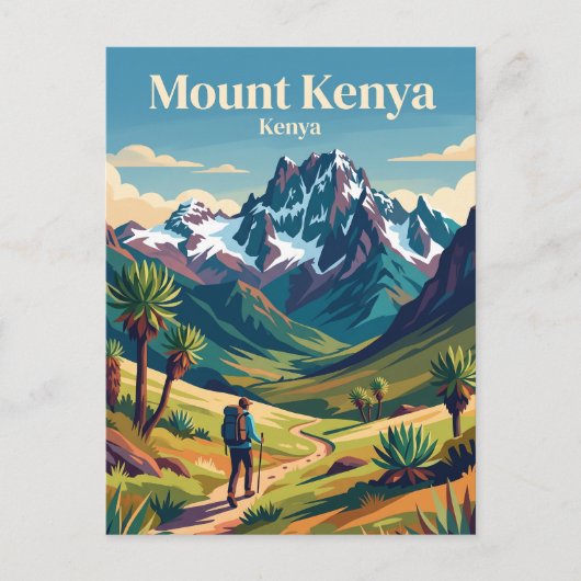 Mount Kenya Briefkaart (Voorkant)