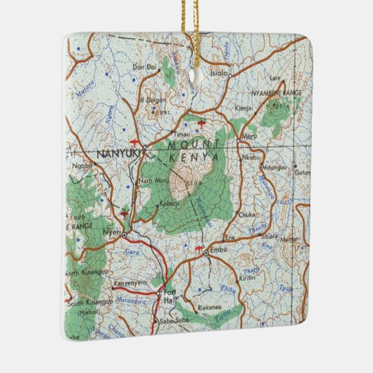 Mount Kenya  Map Keramisch Ornament (Rechts)