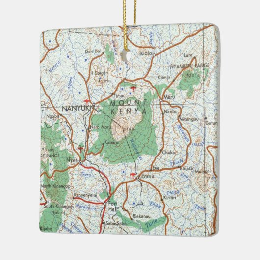 Mount Kenya  Map Keramisch Ornament (Links)