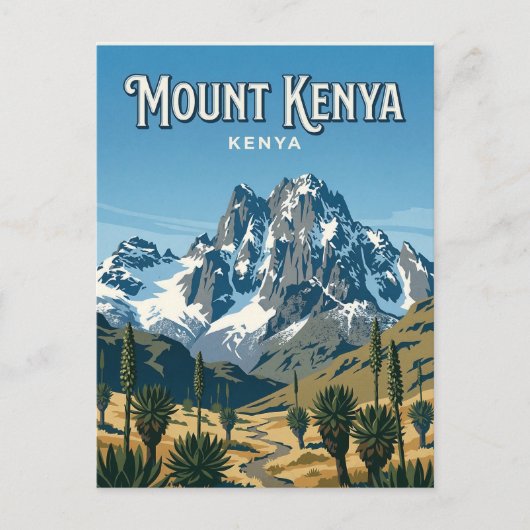 Mount Kenya, Nanyuki, Centraal Briefkaart (Voorkant)