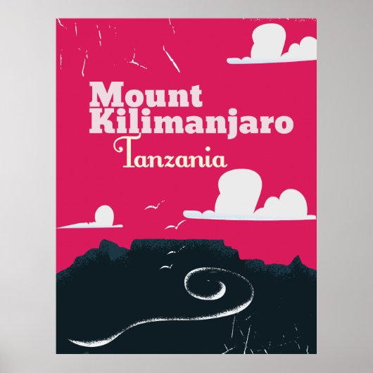 Mount Kilimanjaro  cartoon poster (Voorkant)