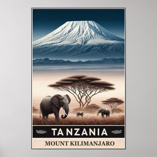Mount Kilimanjaro Safari –  reizen Poster (Voorkant)