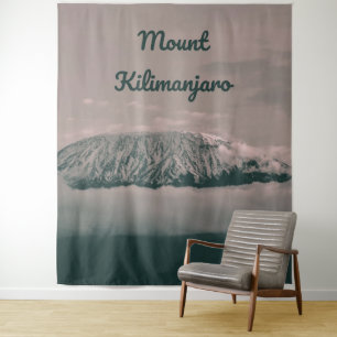 Mount Kilimanjaro Sneeuw Vulkaan in Tanzania Afrik Wandkleed