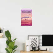 Mount Kilimanjaro Tanzania Afrika Retro Poster (Thuiskantoor)