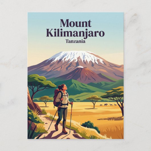 Mount Kilimanjaro Tanzania Briefkaart (Voorkant)