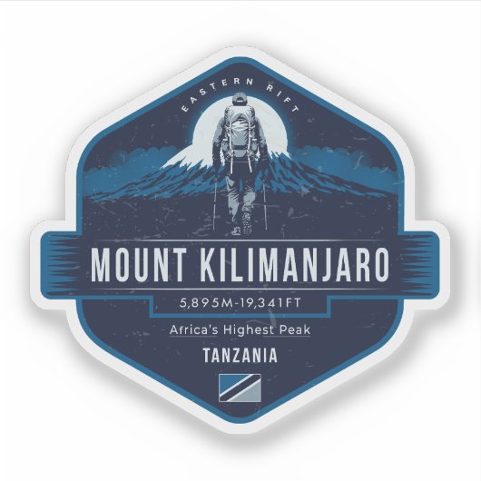 Mount Kilimanjaro , tanzania, hiking  Sticker (Voorkant)
