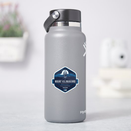 Mount Kilimanjaro , tanzania, hiking  Sticker (HydroFlask)