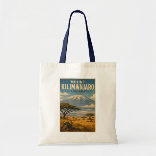 Mount Kilimanjaro Tanzania Illustratie Reis Kunst Tote Bag