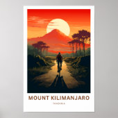 Mount Kilimanjaro Tanzania Reisprint Poster (Voorkant)