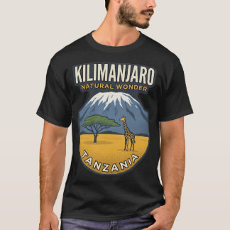 Mount Kilimanjaro Tanzania Vintage Reisposter R T-shirt
