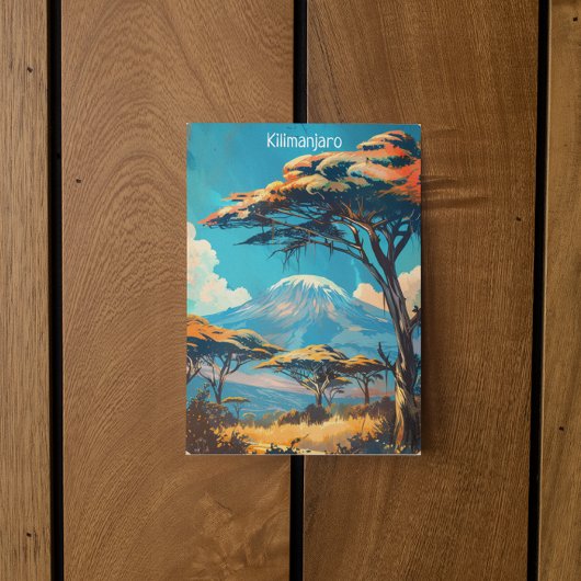 Mount Kilimanjaro Tanzania Vintage Travel Briefkaart