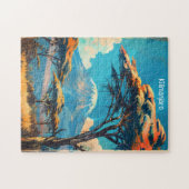 Mount Kilimanjaro Tanzania Vintage Travel Legpuzzel (Horizontaal)