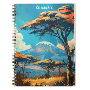 Mount Kilimanjaro Tanzania Vintage Travel Notitieboek