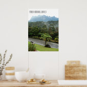 Mount Kinabalu berg en Borneo Jungle Poster (Keuken)