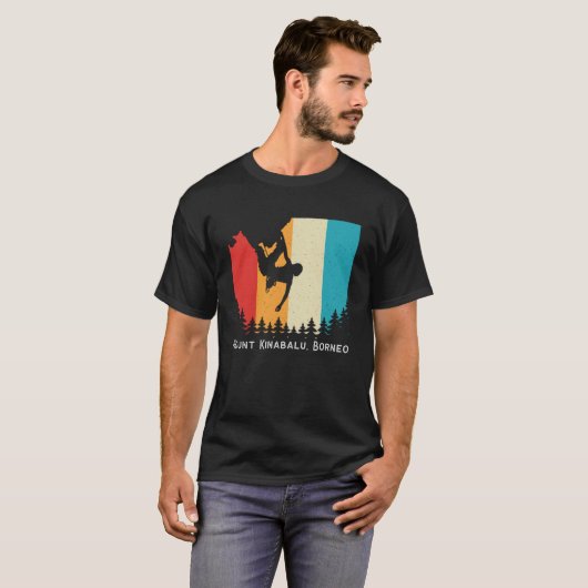  Mount Kinabalu Borneo Rock Climbing Boulde T-shirt (Voorkant volledig)