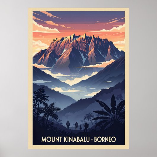 Mount Kinabalu Borneo V03 Poster (Voorkant)