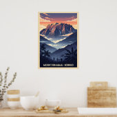Mount Kinabalu Borneo V03 Poster (Keuken)