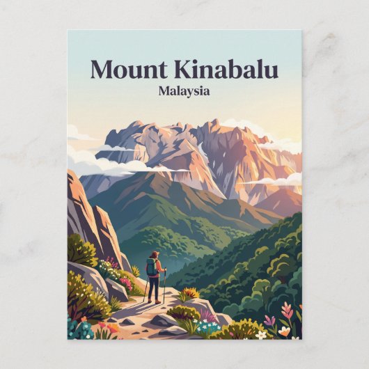 Mount Kinabalu Maleisië Briefkaart (Voorkant)