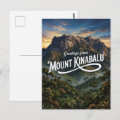 Mount Kinabalu Maleisië Briefkaart (Voorkant / Achterkant)
