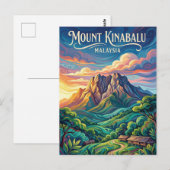 Mount Kinabalu Maleisië Briefkaart (Voorkant / Achterkant)