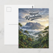 Mount Kinabalu Maleisië Briefkaart (Voorkant / Achterkant)