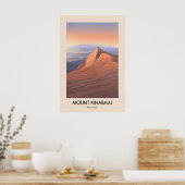 Mount Kinabalu Maleisië Reisposter Poster (Keuken)