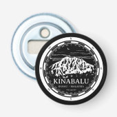 Mount Kinabalu - Ranau Maleisië Sabah Illustratie Button Flesopener (Voorkant)