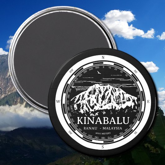 Mount Kinabalu - Ranau Maleisië Sabah Illustratie Magneet