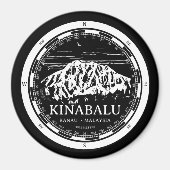 Mount Kinabalu - Ranau Maleisië Sabah Illustratie Magneet (Voorkant)
