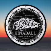 Mount Kinabalu - Ranau Maleisië Sabah Illustratie Ronde Button 4,0 Cm