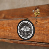 Mount Kinabalu - Ranau Maleisië Sabah Illustratie Ronde Sticker