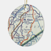 Mount Kisco  Map Keramisch Ornament (Links)