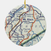 Mount Kisco  Map Keramisch Ornament (Achterkant)