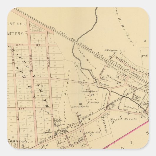 Mount Kisco, New York Vierkante Sticker (Voorkant)