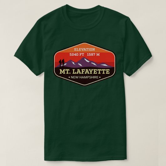 Mount Lafayette New Hampshire Appalachian Mountain T-shirt (Design voorkant)
