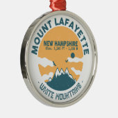 Mount Lafayette Summit N.Hampshire - Retro  Metalen Ornament (Rechts)