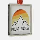 Mount Langley California Retro Metalen Ornament (Rechts)