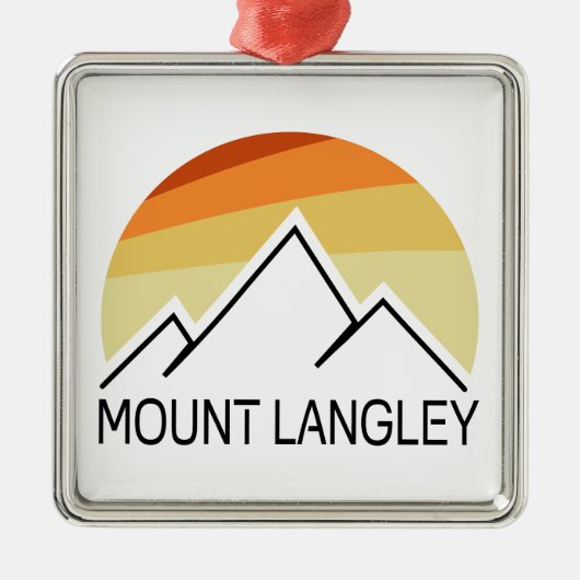 Mount Langley California Retro Metalen Ornament (Voorkant)