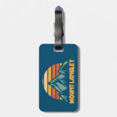 Mount Langley California Retro Turquoise Bagagelabel (Achterkant verticaal)