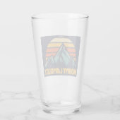 Mount Langley California Retro Turquoise Glas (Achterkant)