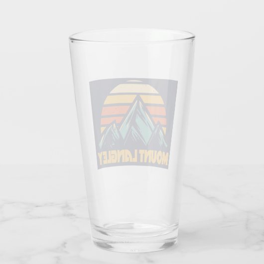 Mount Langley California Retro Turquoise Glas (Achterkant)