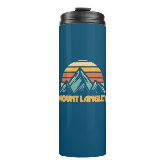 Mount Langley California Retro Turquoise Thermosbeker (Voorkant)