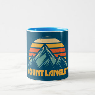 Mount Langley California Retro Turquoise Tweekleurige Koffiemok