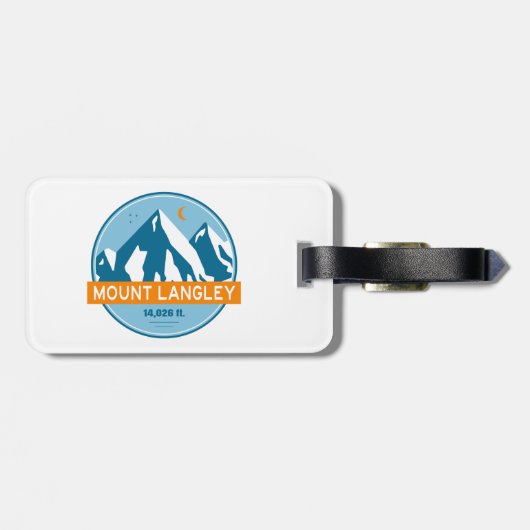 Mount Langley California Sterren Maan Bagagelabel (Achterkant horizontaal)