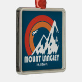 Mount Langley California Sun Eagle Metalen Ornament (Rechts)